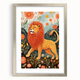 Majestic Lion Kids Room Wall Art - Nursery Safari Animal Print