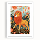 Majestic Lion Kids Room Wall Art - Nursery Safari Animal Print