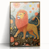 Majestic Lion Kids Room Wall Art - Nursery Safari Animal Print