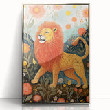 Majestic Lion Kids Room Wall Art - Nursery Safari Animal Print