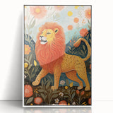 Majestic Lion Kids Room Wall Art - Nursery Safari Animal Print