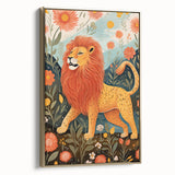 Majestic Lion Kids Room Wall Art - Nursery Safari Animal Print