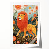 Majestic Lion Kids Room Wall Art - Nursery Safari Animal Print