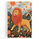 Majestic Lion Kids Room Wall Art - Nursery Safari Animal Print
