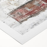 Rolled canvas print showcasing a stunning landscape barn scene with vibrant colors and intricate details, perfect for rustic home decor. Packaged securely for safe delivery.