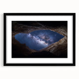 Landscape print showcasing a stunning canyon scene framed in a sleek black mat, perfect for home decor. Ideal for nature lovers seeking to enhance their space.