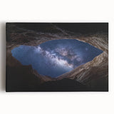 Stretched canvas artwork depicting majestic canyons under a vibrant sunset, showcasing rich colors and detailed textures, perfect for enhancing home decor.