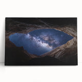 Stretched canvas artwork showcasing a stunning landscape of canyons with rich earthy tones and dramatic cliffs, perfect for enhancing home decor and creating an outdoor ambiance.