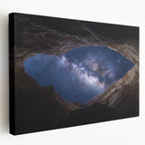 Stretched canvas artwork showcasing a vibrant landscape of canyons, featuring rich earth tones and dramatic rock formations, perfect for enhancing home decor.