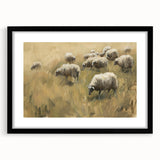 Black-framed landscape artwork with a white mat, showcasing a serene nature scene. Ideal for home decor or office spaces, enhancing aesthetic appeal.