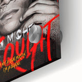 Fiery Passion Pop Art Wall Art – Bold Black, Red, and White Canvas