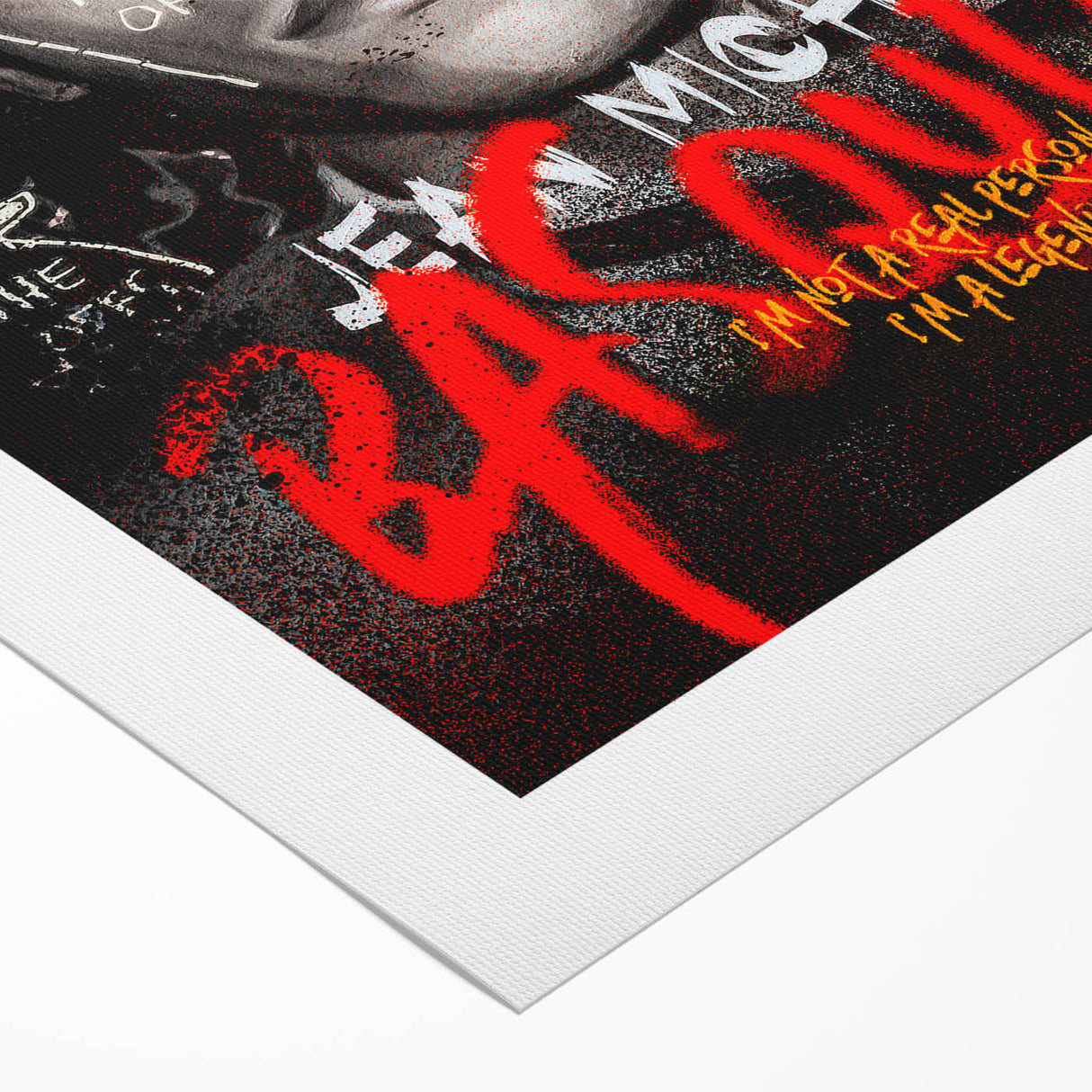Fiery Passion Pop Art Wall Art – Bold Black, Red, and White Canvas