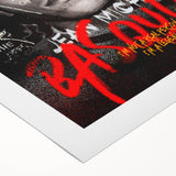 Fiery Passion Pop Art Wall Art – Bold Black, Red, and White Canvas