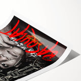 Fiery Passion Pop Art Wall Art – Bold Black, Red, and White Canvas