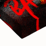 Fiery Passion Pop Art Wall Art – Bold Black, Red, and White Canvas