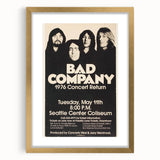 Bad Company 1976 Concert Poster – Retro Black & White Wall Art
