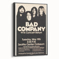 Bad Company 1976 Concert Poster – Retro Black & White Wall Art