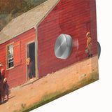 Realism Art Print of Schoolhouse Scene - Fine Art Realism Canvas