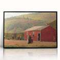 Realism Art Print of Schoolhouse Scene - Fine Art Realism Canvas