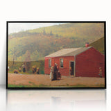 Realism Art Print of Schoolhouse Scene - Fine Art Realism Canvas