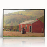Realism Art Print of Schoolhouse Scene - Fine Art Realism Canvas