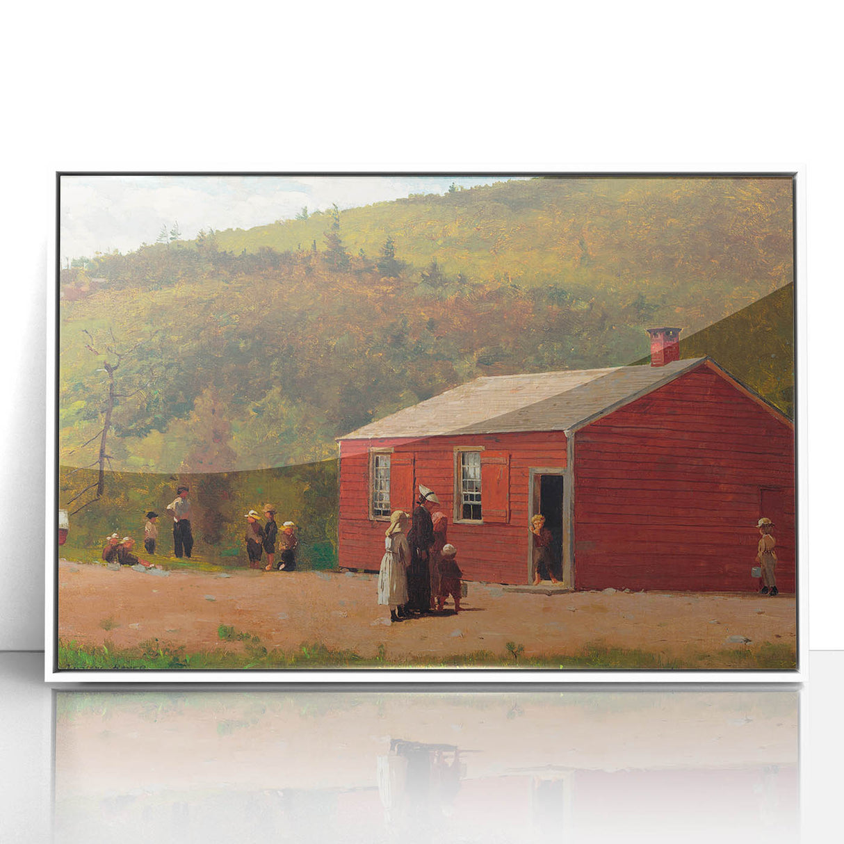 Realism Art Print of Schoolhouse Scene - Fine Art Realism Canvas