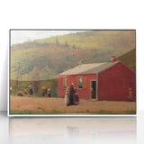 Realism Art Print of Schoolhouse Scene - Fine Art Realism Canvas