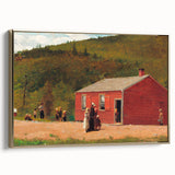 Realism Art Print of Schoolhouse Scene - Fine Art Realism Canvas