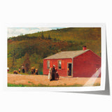 Realism Art Print of Schoolhouse Scene - Fine Art Realism Canvas