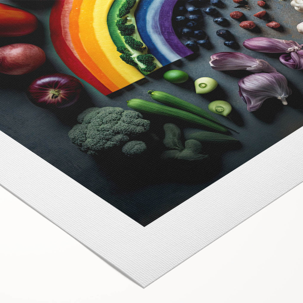 Colorful Rainbow Food Art – Vibrant Kitchen Still Life Print