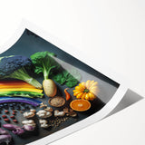 Colorful Rainbow Food Art – Vibrant Kitchen Still Life Print