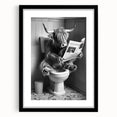Highland Cow Bathroom Wall Art - Fun Black and White Decor