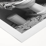 Highland Cow Bathroom Wall Art - Fun Black and White Decor