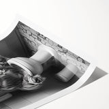 Highland Cow Bathroom Wall Art - Fun Black and White Decor