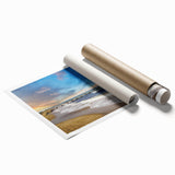Extra large rolled print of a European Cyprus landscape with vibrant green and blue tones.