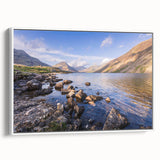 Vintage poster art of Cumbria, England, featuring colorful landscape on extra large framed canvas.