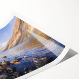 Extra large wall art featuring line art flowers in muted earth tones on a rolled canvas.