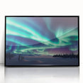 Large abstract wall art depicting a serene Finnish landscape in muted earth tones on a framed acrylic.
