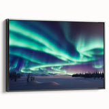Black and white landscape art painting of a Finnish scenery on a framed canvas, ideal for bedroom decor.