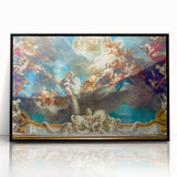 Large abstract wall art of Paris scenery in muted gray and blue tones on framed acrylic.