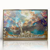 Art deco poster of Paris scenery in muted gold tones on acrylic, ideal for modern art wall decor.