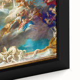 Extra large black wall art featuring a textured Paris scenery in vibrant colors on framed canvas.