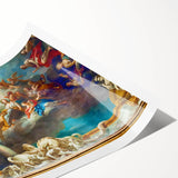 Extra large wall art featuring line art flowers in muted tones on a rolled print, ideal for large living room wall decor.