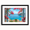 Abstract art print of a Provencal landscape in vibrant, textured colors on a large framed canvas.