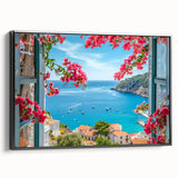 Black and white landscape art painting of Provence on framed canvas, ideal for bedroom wall decor.