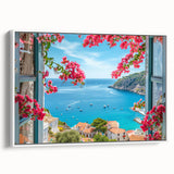 Vintage poster art of Provence scenery on extra large framed canvas with vibrant colors, ideal for living room decor.