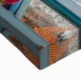 Large art of a black and white landscape painting of Provence on stretched canvas, ideal for bedroom wall decor.