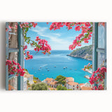 Black and white stretched canvas of a Provence, France scenery, ideal for kitchen wall art.