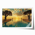 Extra large rolled print of a serene French countryside scene, featuring lush greenery and pastel skies.