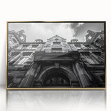 Acrylic print of Rome scenery featuring art deco style in gold tones, suitable for modern art wall decor.